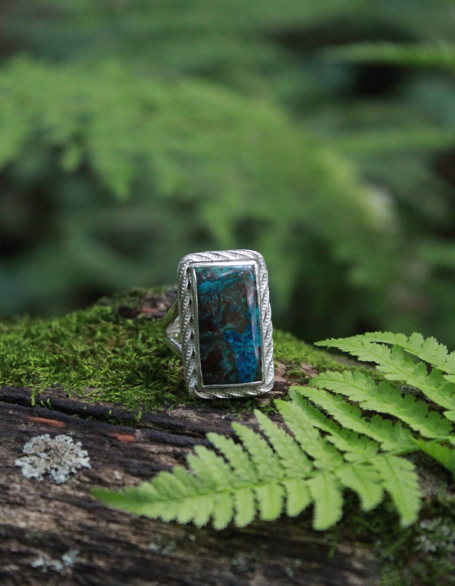 Sterling Silver Azurite Ring