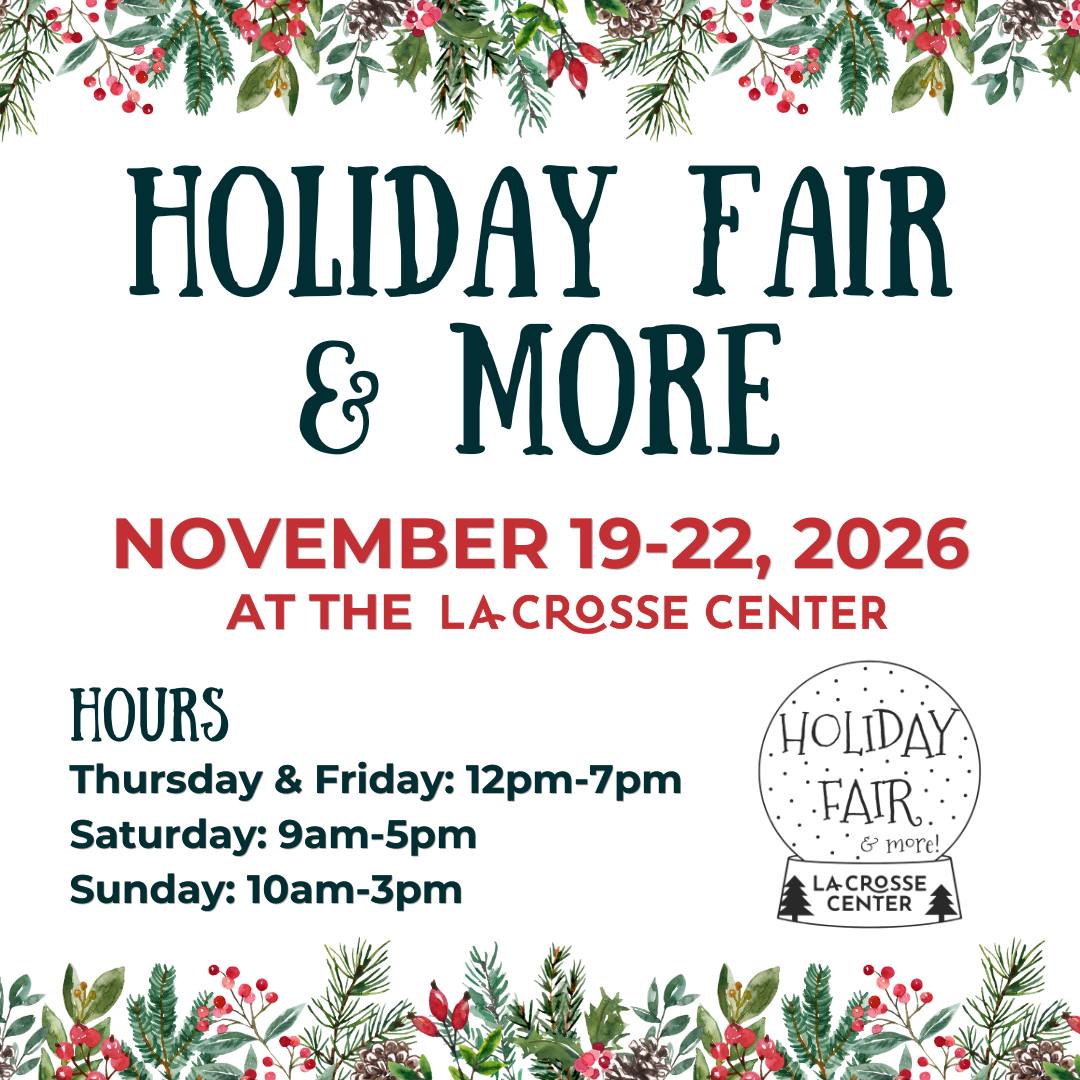 holiday-fair-2026 Holiday Fair, Nov 19-22, 2026, La Crosse Center, La Crosse, WI